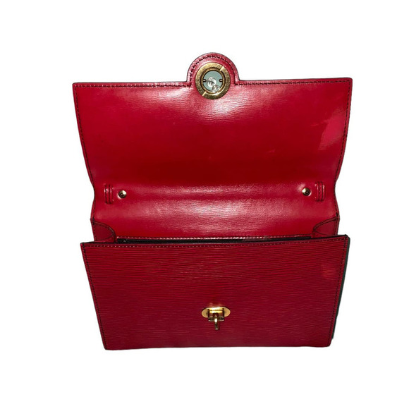 LOUIS VUITTON Red Epi Arsch Shoulder Bag 2Way clutch Red - Picture 6 of 16